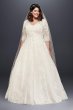 Organza Plus Size Wedding Dress with Long Jacket Collection 9WG3899