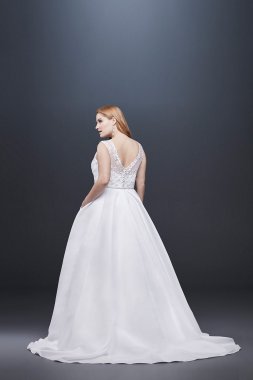 Satin Cap Sleeve Plus Size Ball Gown Wedding Dress Collection 9WG3900