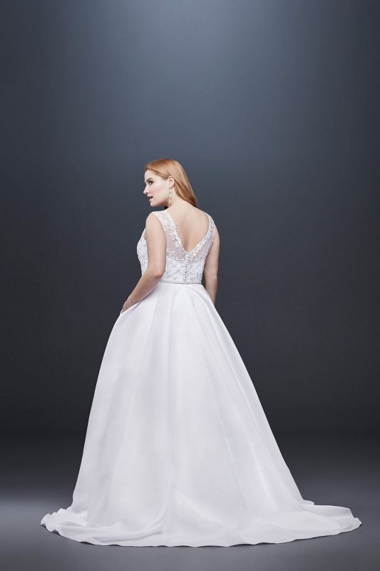 Satin Cap Sleeve Plus Size Ball Gown Wedding Dress Collection 9WG3900