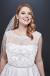 Satin Cap Sleeve Plus Size Ball Gown Wedding Dress Collection 9WG3900