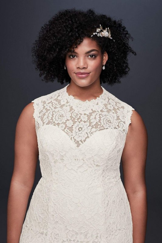 Allover Lace Plus Size Sheath Wedding Dress Collection 9WG3910