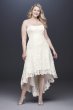 High-Low Tea-Length Lace Plus Size Wedding Dress 9WG3925