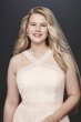 Embroidered Lace Y-Neck Plus Size Wedding Dress 9WG3928