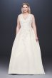 Illusion Back Organza Plus Size Wedding Dress Collection 9WG3936