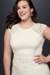 Cap Sleeve Crepe Plus Size Sheath Wedding Dress Collection 9WG3939