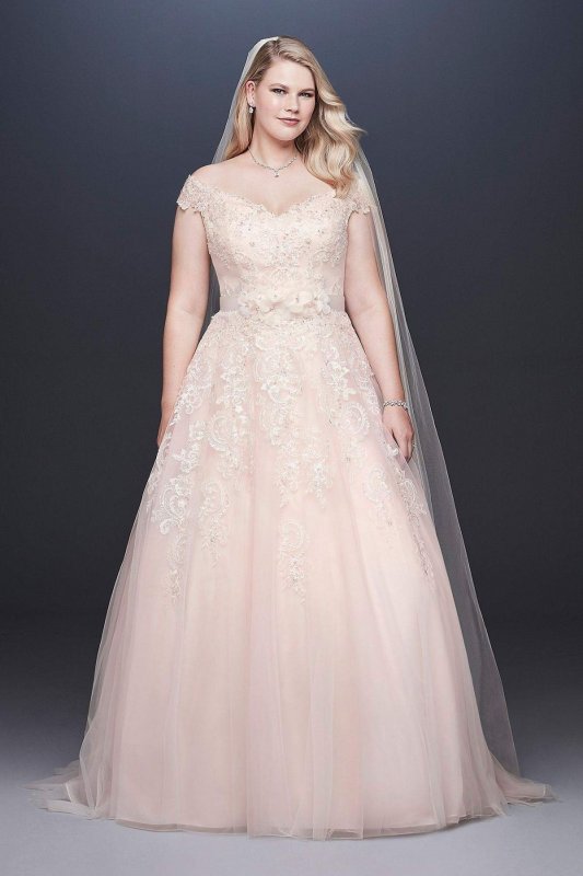 Off-the-Shoulder Applique Plus Size Wedding Dress Collection 9WG3940