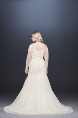 Long Sleeve Off-Shoulder Plus Size Wedding Dress Collection 9WG3943