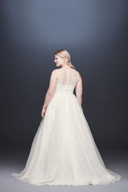 Appliqued Organza A-line Plus Size Wedding Dress Collection 9WG3944