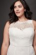 Open Back Lace Illusion Plus Size Wedding Dress 9WG3953