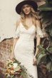 Ruffle Cold Shoulder Plus Size Wedding Dress 9WG3954
