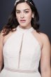 High Neck Illusion Tulle Plus Size Wedding Dress 9WG3960