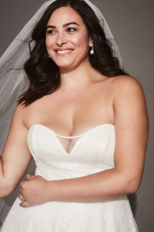 Gradient Glitter Tulle Plus Size Wedding Dress Collection 9WG3961