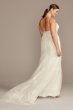 Floral Applique Spaghetti Plus Size Wedding Dress Collection 9WG3981