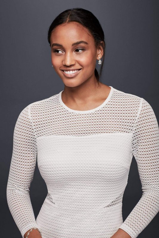 Illusion Jersey Sheath Dress with Side Details Ali and Jay AJ325
