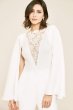 Farrell Crepe Lace Overlay Cape Sleeve Jumpsuit ALG19251YBR