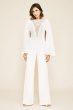 Farrell Crepe Lace Overlay Cape Sleeve Jumpsuit ALG19251YBR