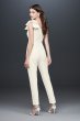 Crepe One Shoulder Tapered Jumpsuit with Bow AP1E202636