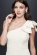Crepe One Shoulder Tapered Jumpsuit with Bow AP1E202636