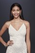 Beaded Sheath V-Neck Dress with Godets AP2E205240