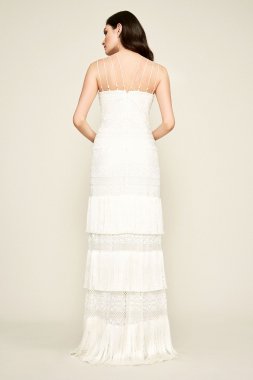 Giovanni Fringed Wedding Dress AWZ17393LBR