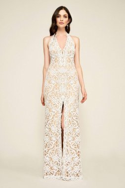 Elanor Sequin Embroidered Halter Wedding Dress AZZ18014LBR