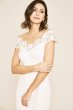Joelle Mixed Lace Cap Sleeve Sheath Wedding Dress BBH17607LBR