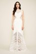Corded Lace Tank Wedding Dress with Sheer Details BBU18020LBR