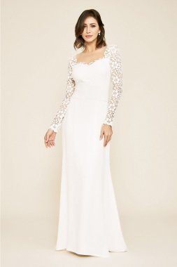Hunter Tulle and Crepe Long Sleeve Wedding Dress BEH18842LBR