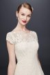 Cap Sleeve Illusion Wedding Dress CMK513