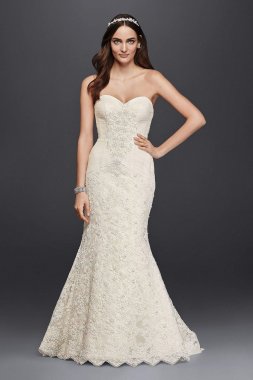 Strapless Lace Trumpet Wedding Dress CRL277