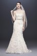 Subtle Pink 3D Floral Wedding Dress CWG464