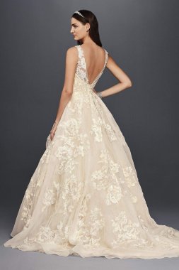 High Neck Tank Lace Wedding Dress CWG658
