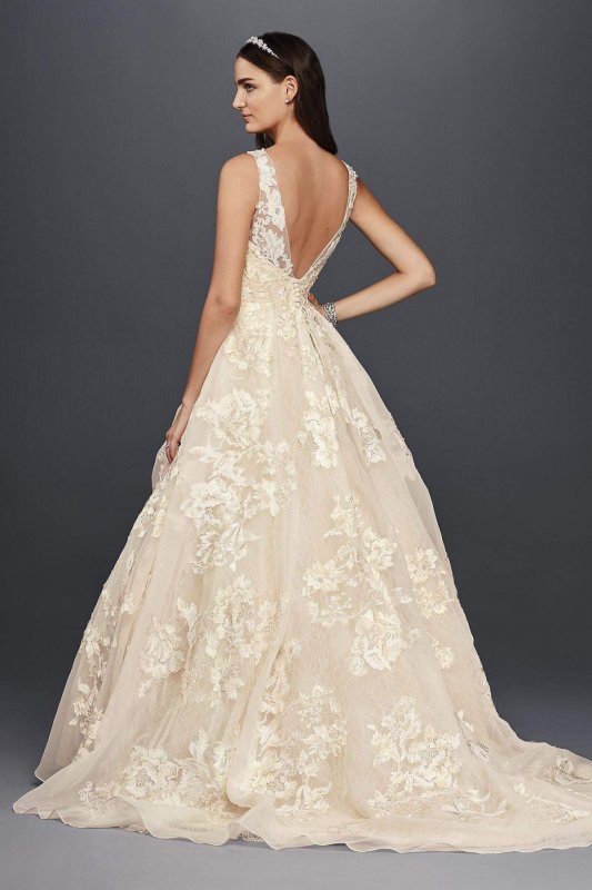 High Neck Tank Lace Wedding Dress CWG658