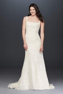 Tank Lace Wedding Dress with Beading CWG669