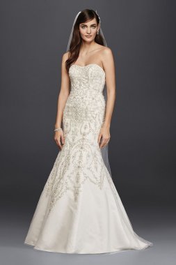 Tulle and Crystal Mermaid Wedding Dre CWG706