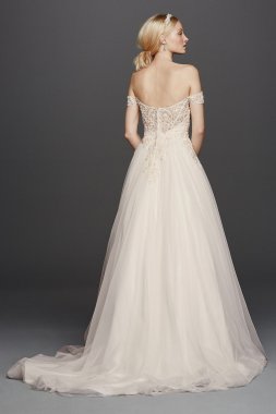 Chiffon A-Line Wedding Dress with Crystal Detail Collection WG3868