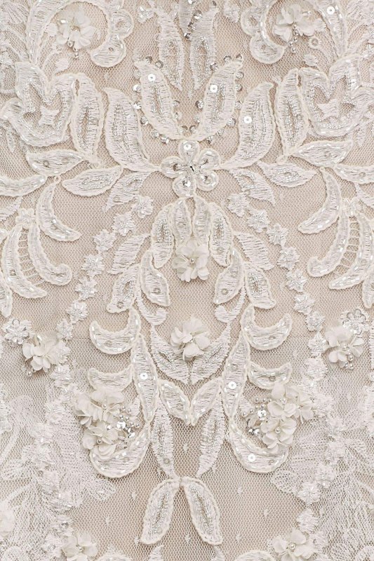 Strapless Lace Sheath Wedding Dress CWG738