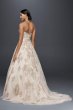 Metallic Lace Applique A-Line Wedding Dress CWG767