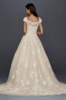 Cap Sleeve Lace Wedding Ball Gown with Beading CWG768