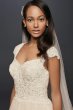 Cap Sleeve Lace Wedding Ball Gown with Beading CWG768