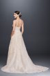 Lace Appliqued A-Line Wedding Dress and Topper CWG790