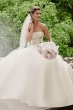 Crystal Encrusted Mikado Ball Gown Wedding Dress CWG791