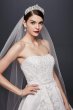 3-D Floral Satin Wedding Dress CWG797