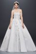 3-D Floral Satin Wedding Dress CWG797