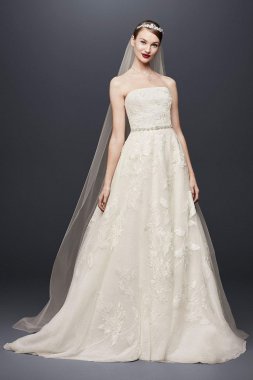 English Rose Lace Ball Gown Wedding Dress CWG803