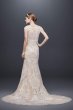 Cap Sleeve Plunging V-Neck Sheath Wedding Dress CWG807