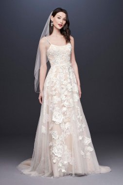 Organza A-Line Wedding Dress with Ballerina Bodice CWG811