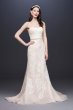 Pearl-Detailed Lace Mermaid Wedding Dress CWG815