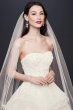 Floral Applique Wedding Dress with Tiered Skirt CWG822
