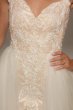 Lace Sheath Wedding Dress with Tulle Overskirt CWG850